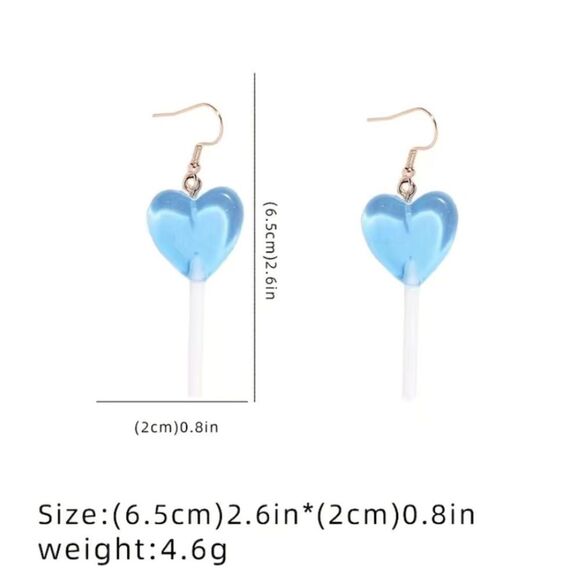 (K1) Fun Pink Lollipop Earrings - Picture 4 of 4